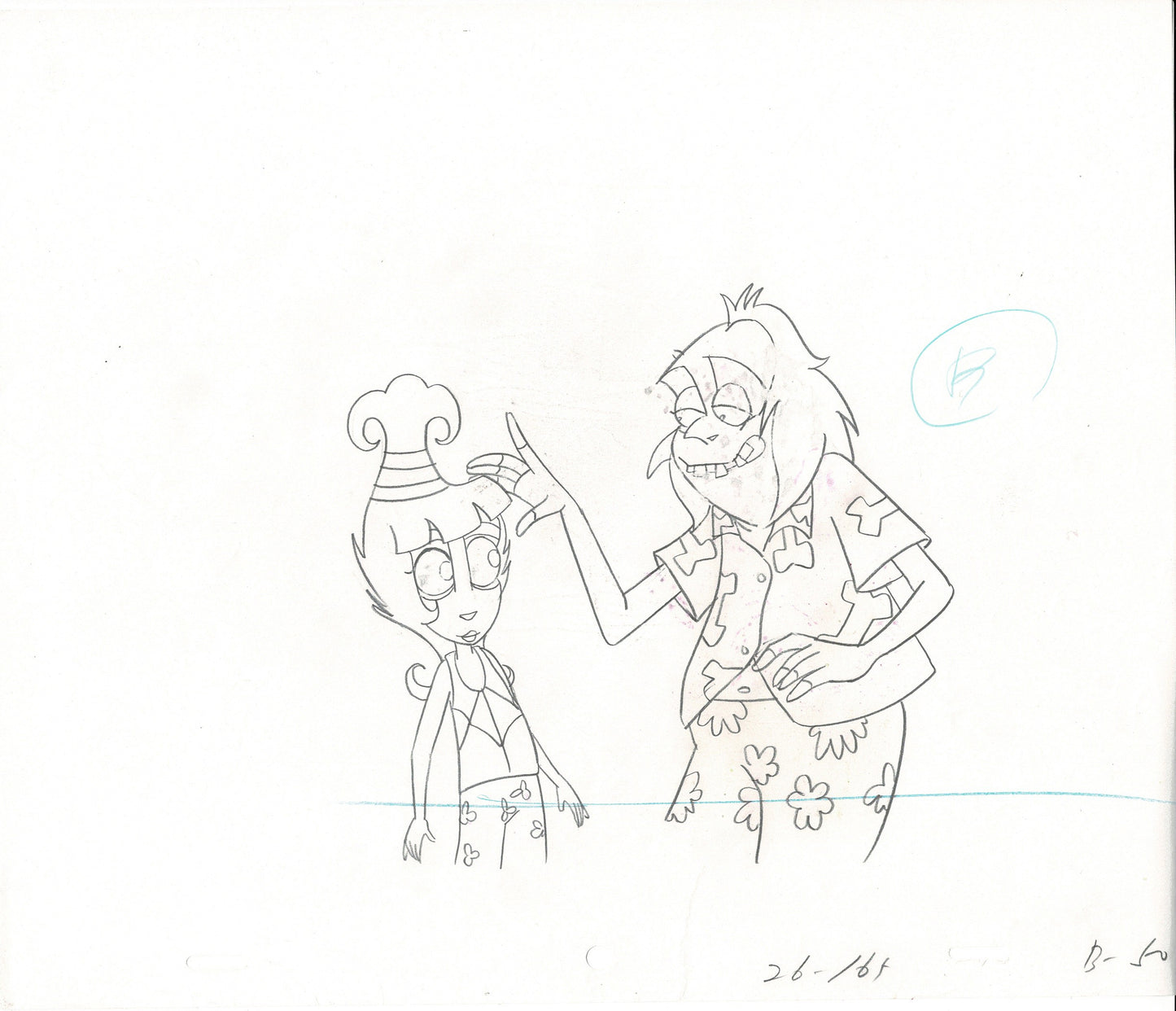 Beetlejuice Lydia Original Production Animation Cel Drawing Nelvana 1989-1991 1