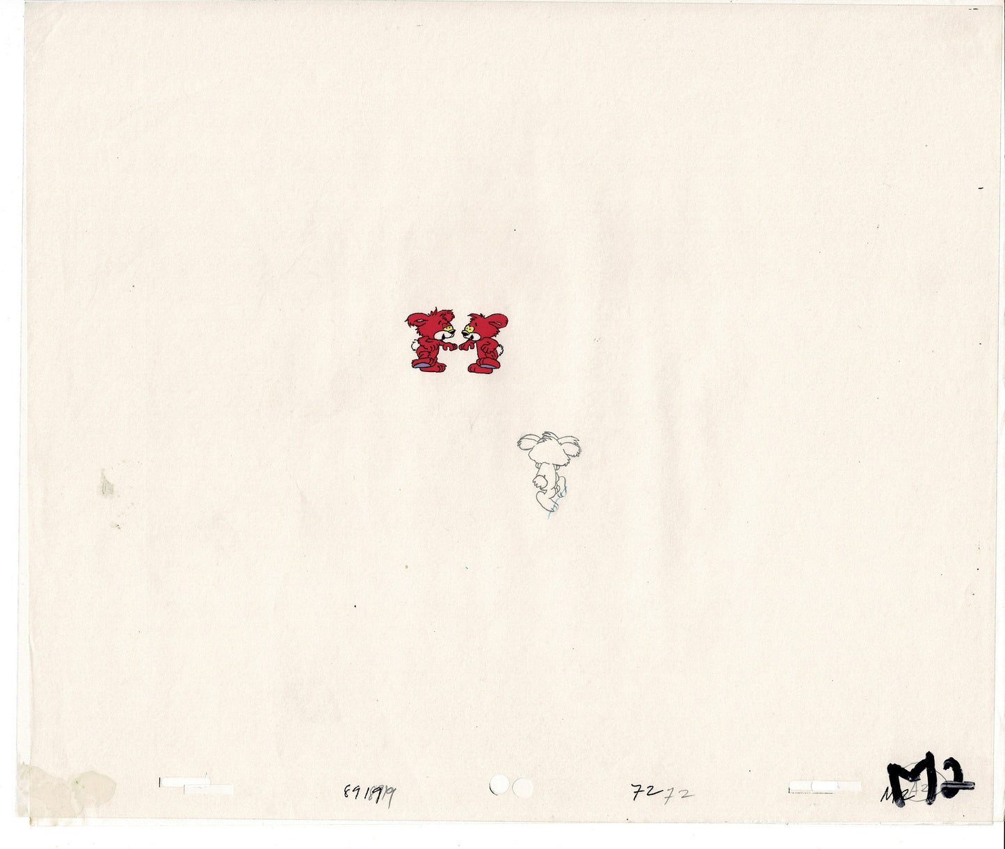 Smurfs Smoogle Grp of 8 Original Production Animation Cels Hanna Barbera 1980s