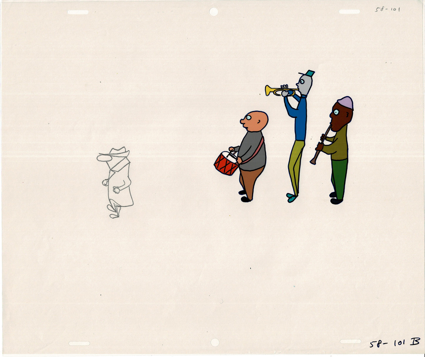 Sesame Street Cel and Drawing Detective Anticipation Production Cartoon Ivanick 1989 FS01