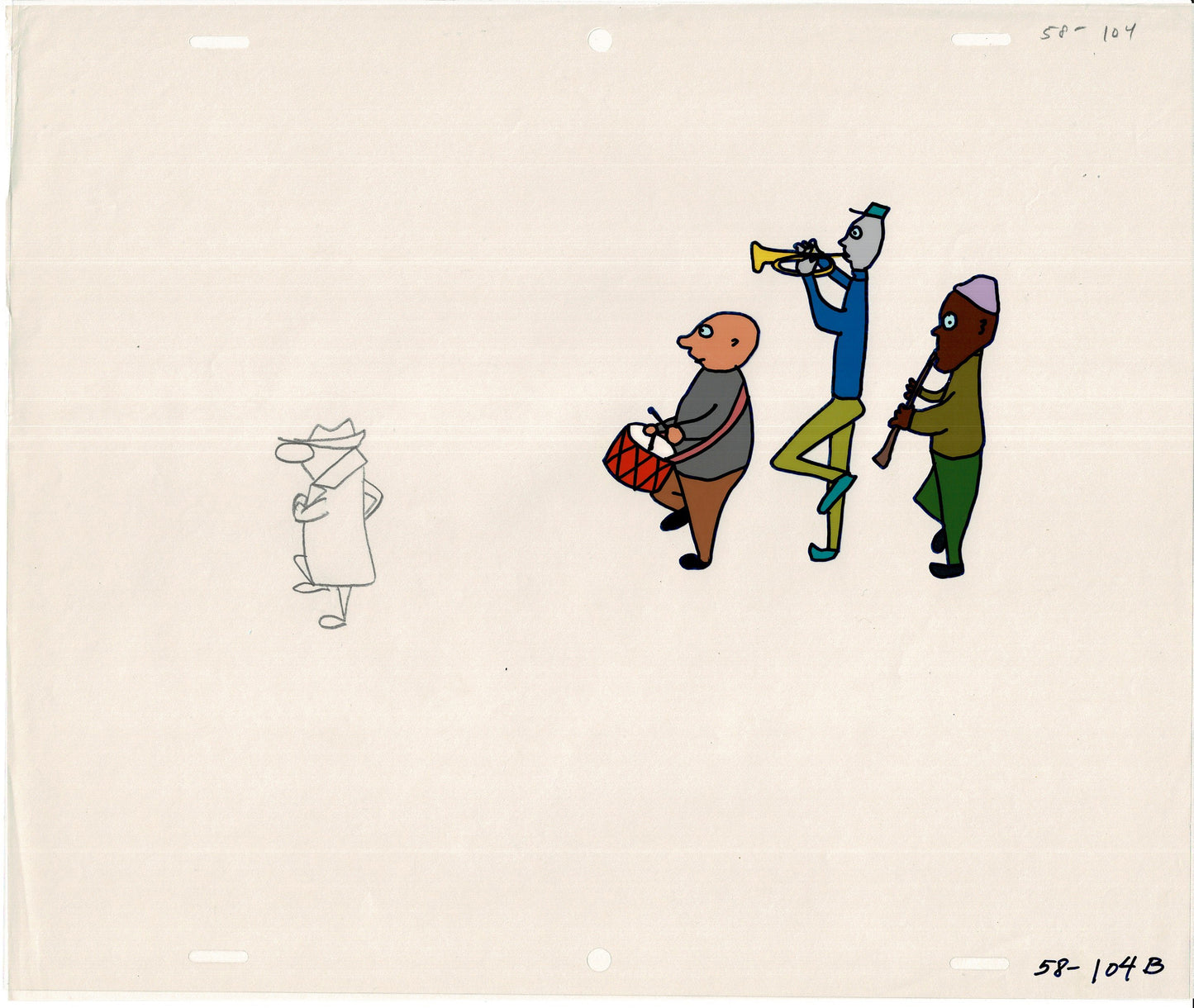 Sesame Street Cel and Drawing Detective Anticipation Production Cartoon Ivanick 1989 FS04