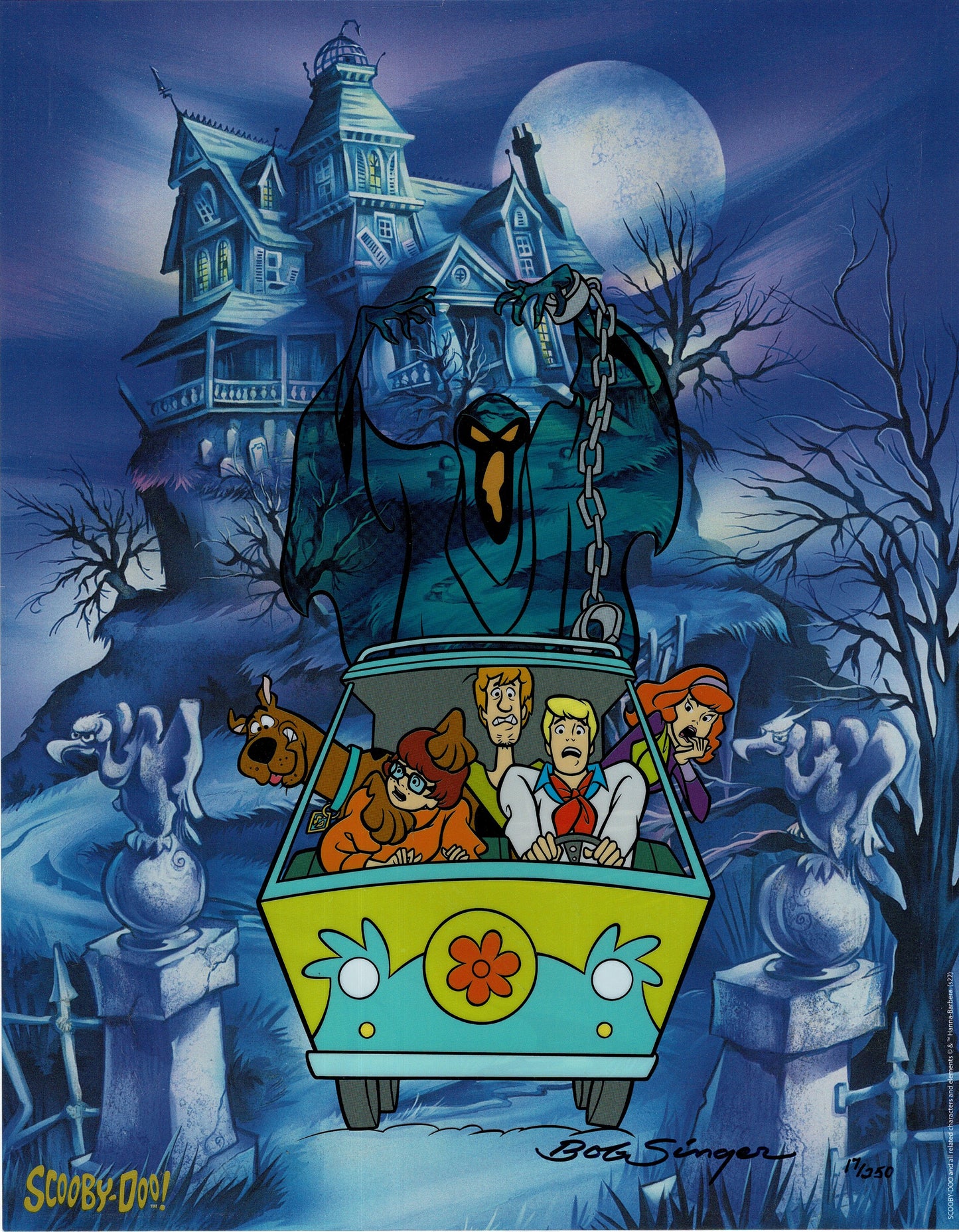 Scooby Doo Monster Escape Litho-Cel Limited Edition of 250 Signed by Bob Singer OH