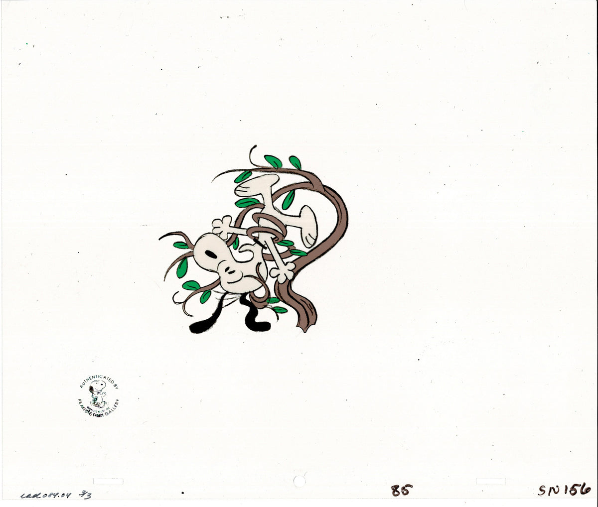 Snoopy Arbor Day Charlie Brown Peanuts Production Animation Cel 1973 from Charles Schulz Melendez Studio 156