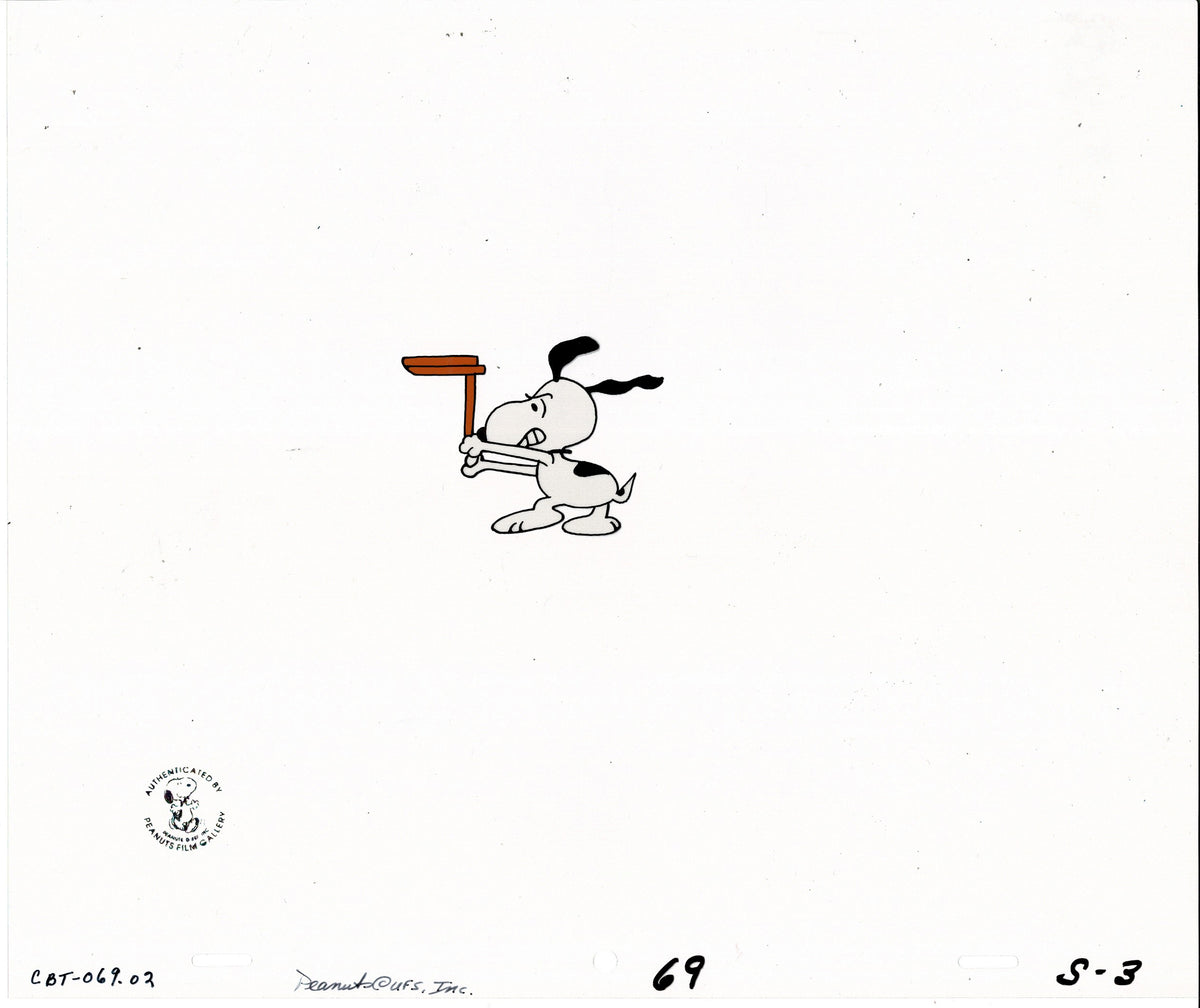 A Charlie Brown Thanksgiving Snoopy Peanuts Production Animation Cel 1973 from Charles Schulz Melendez Studio 6902