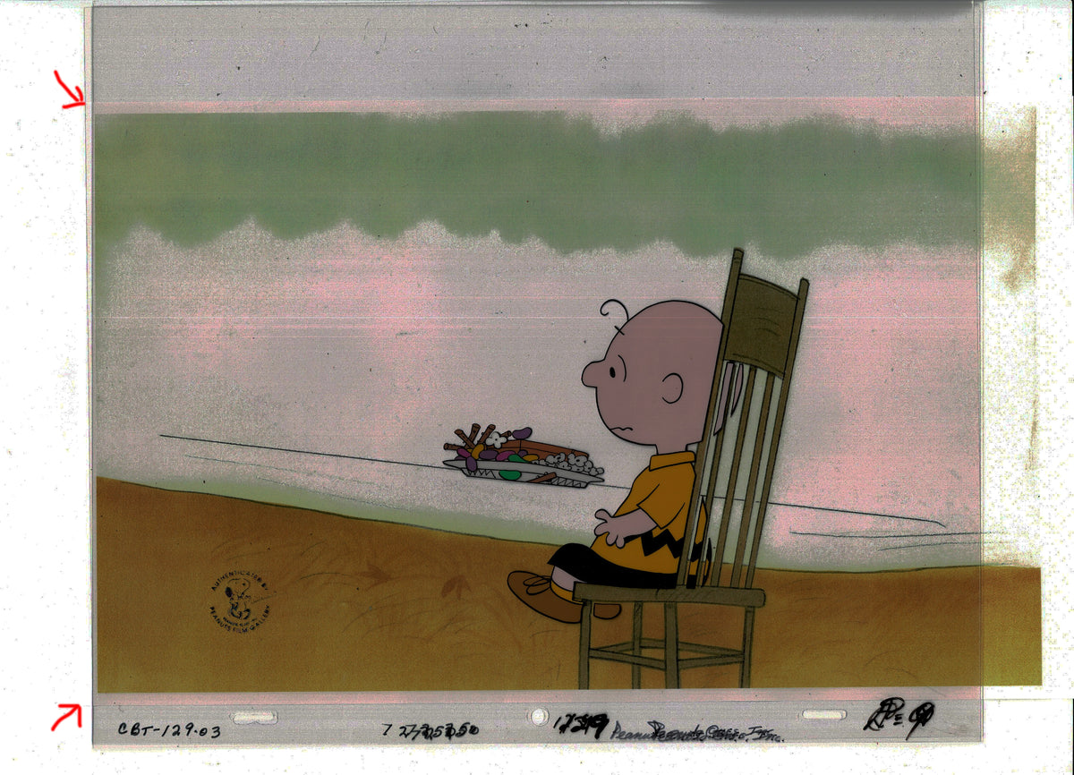 A Charlie Brown Thanksgiving Peanuts Production Animation Cel 1973 from Charles Schulz Melendez Studio 12903