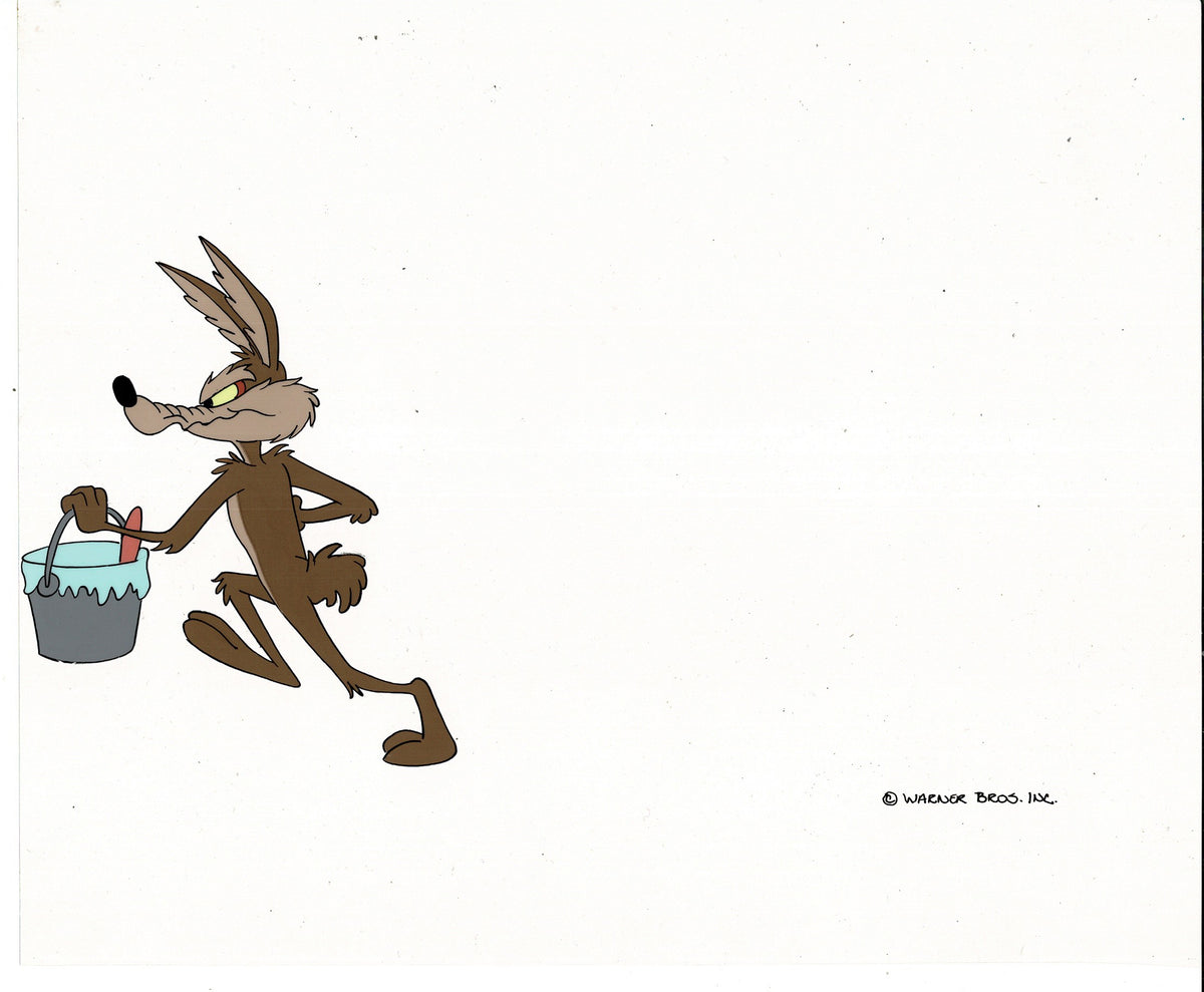 Wile E Coyote Looney Tunes Animation Cel Trimmed Warner Brothers 1950s/60s? C-SR