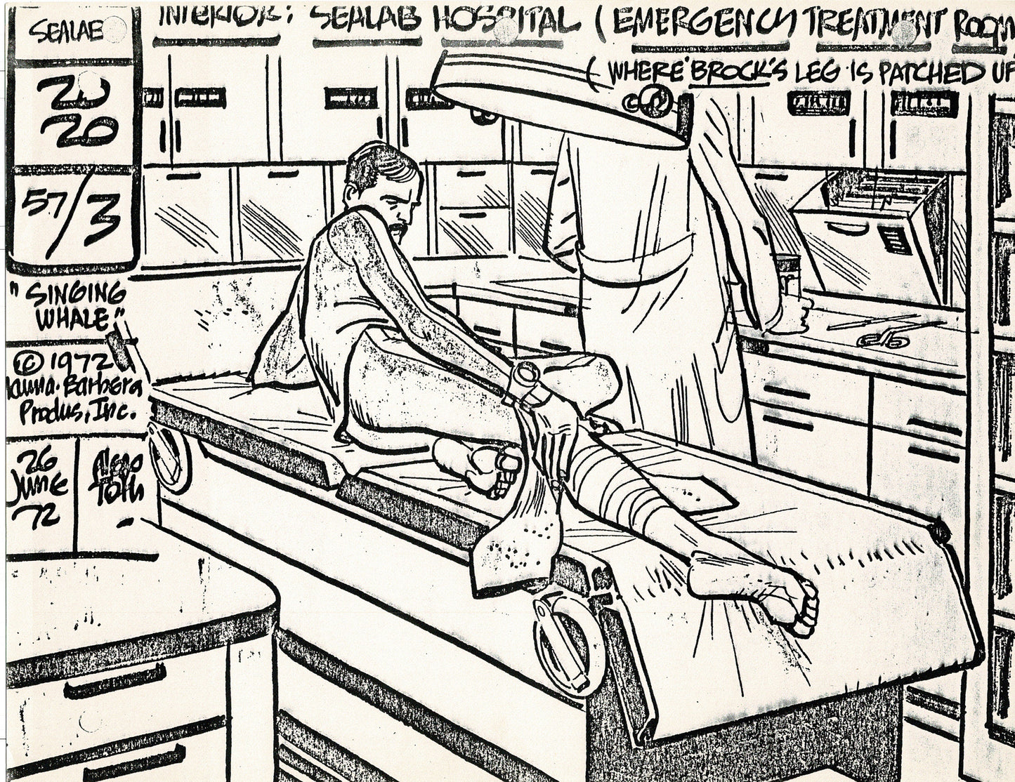 Sealab 2020 1972 Alex Toth Production Model Sheet Copy Lot of 69 Pages from Hanna Barbera