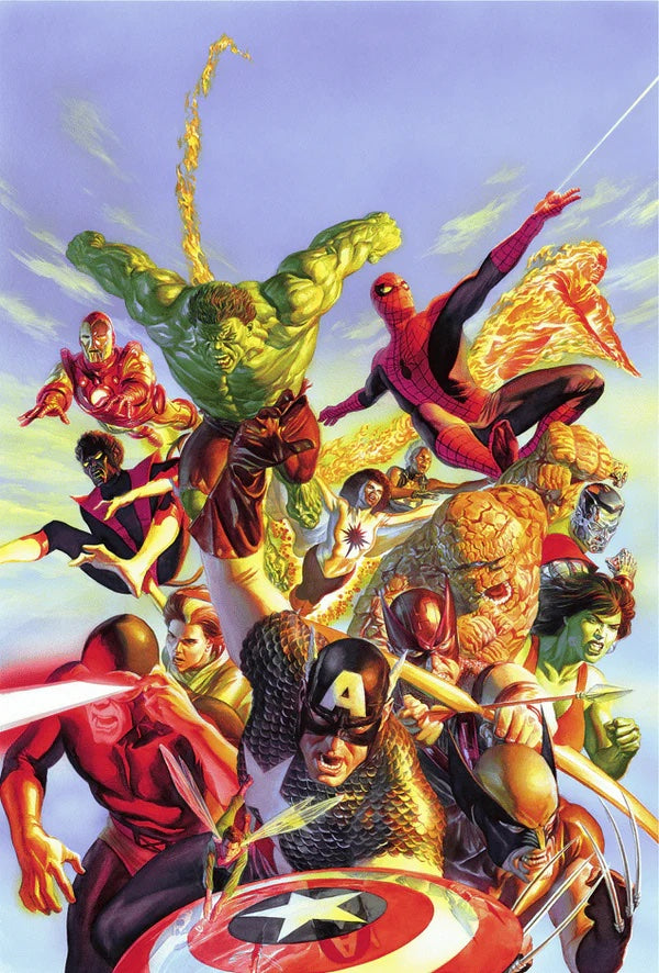 Secret Wars Avengers Marvel Comics Alex Ross Signed Print on Paper Limited Edition of 25 Printers Proof Edition