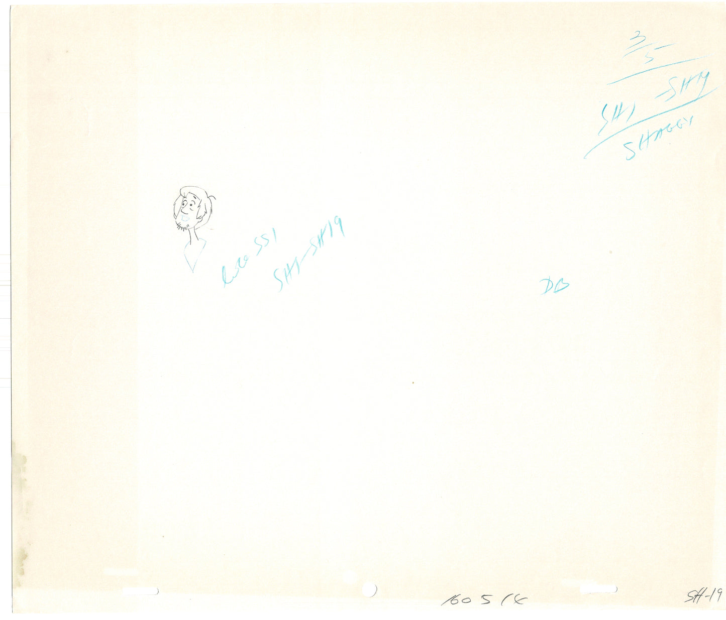SCOOBY DOO 1979 Shaggy Animation Production Cel Drawing Hanna Barbera A-015