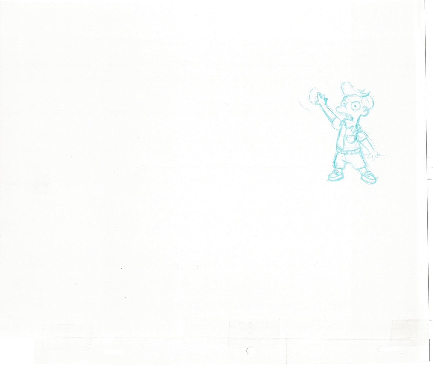 The Simpsons Original Production Animation Cel Drawing Fox from the Early 1990's 409