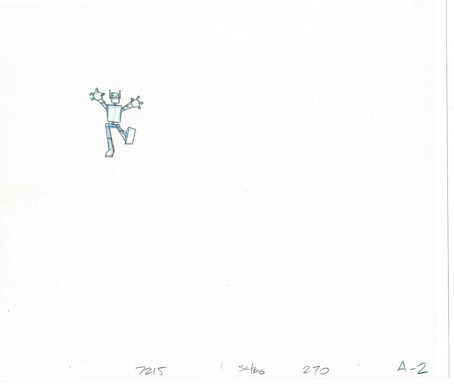 The Simpsons Robot Original Production Animation Cel Drawing Fox from the Early 1990's 420