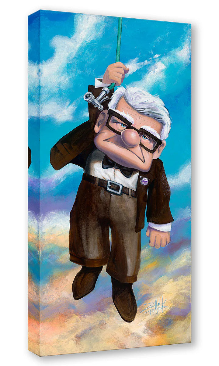 UP Carl Fredricksen Walt Disney Fine Art Stephen Fishwick Limited Edition Treasures on Canvas Print TOC Sky's The Limit