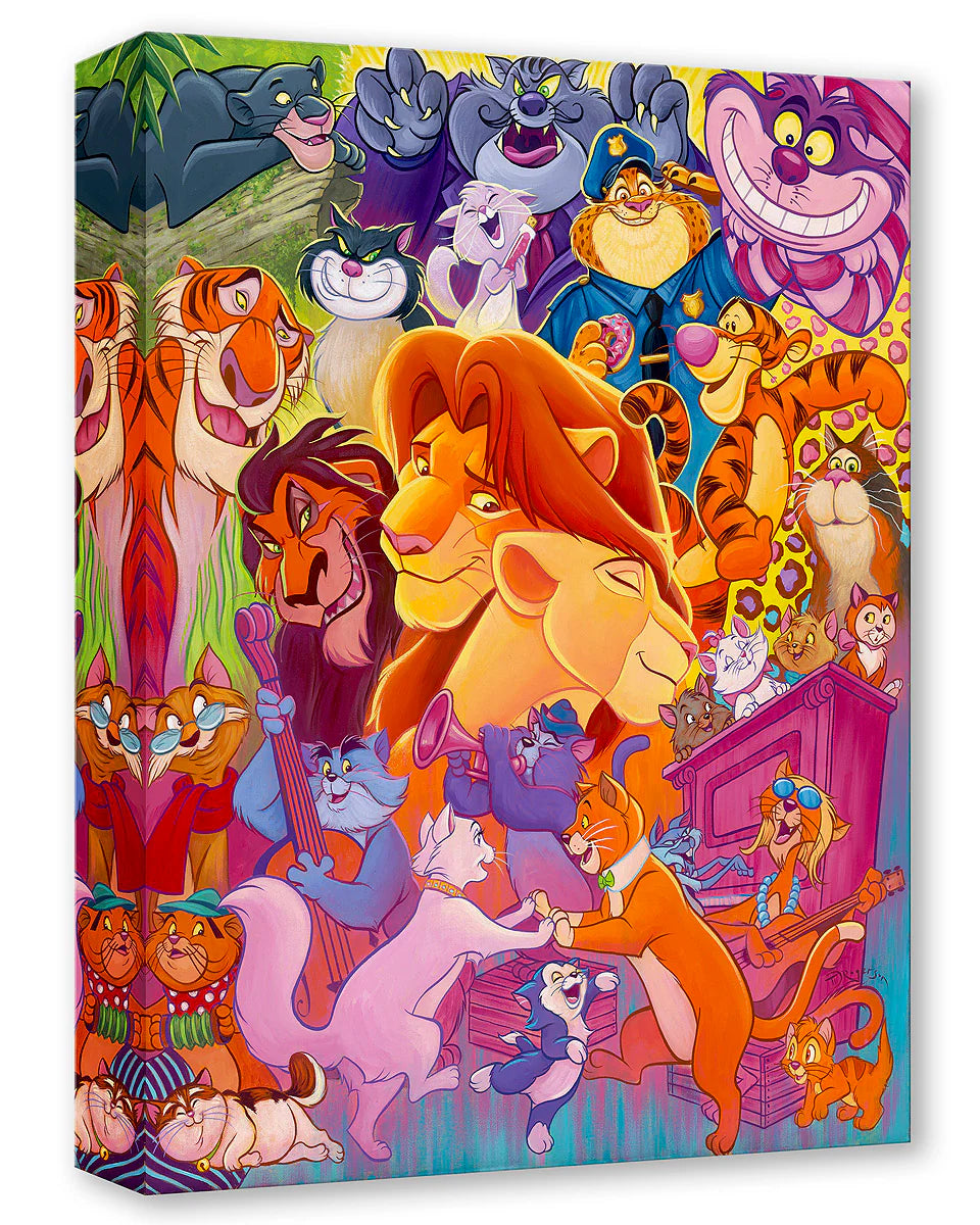 Simba, Cheshire Cat and More! Walt Disney Fine Art Tim Rogerson Limited Edition of 1500 Treasures on Canvas Print TOC "So Many Disney Cats"