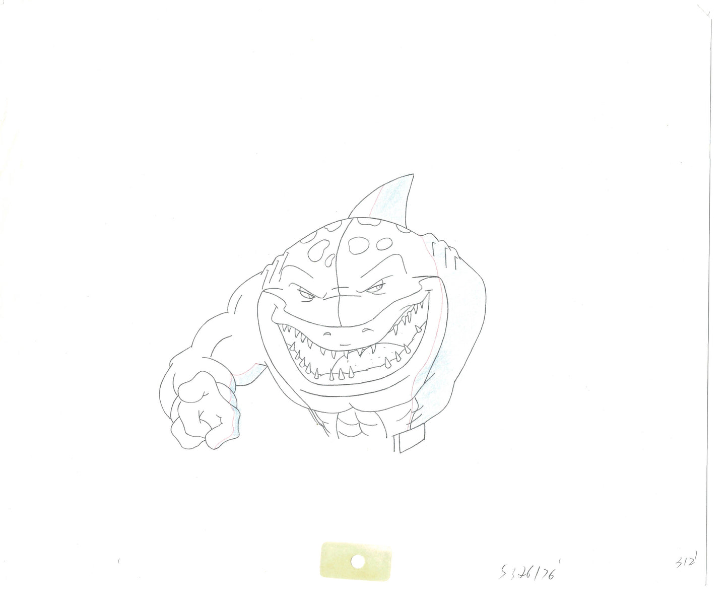 Street Sharks DIC Production Animation Cel Drawing 1994-1997 D-16