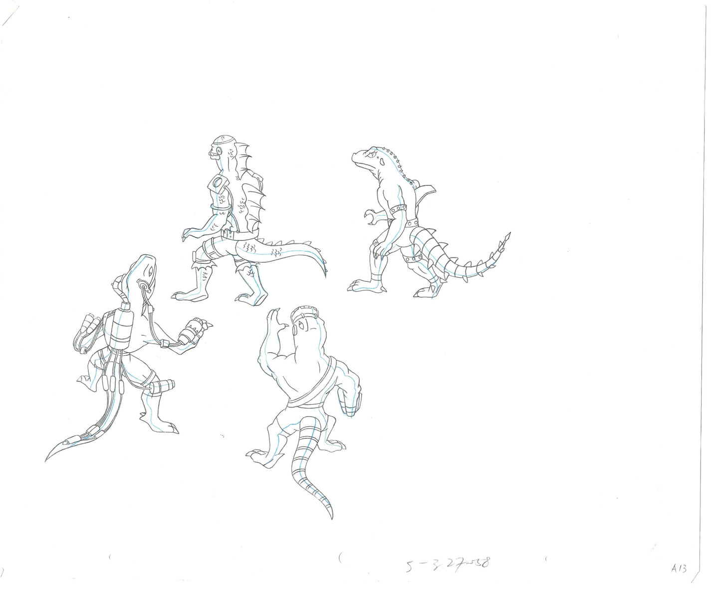 Street Sharks DIC Production Animation Cel Drawing 1994-1997 D-46