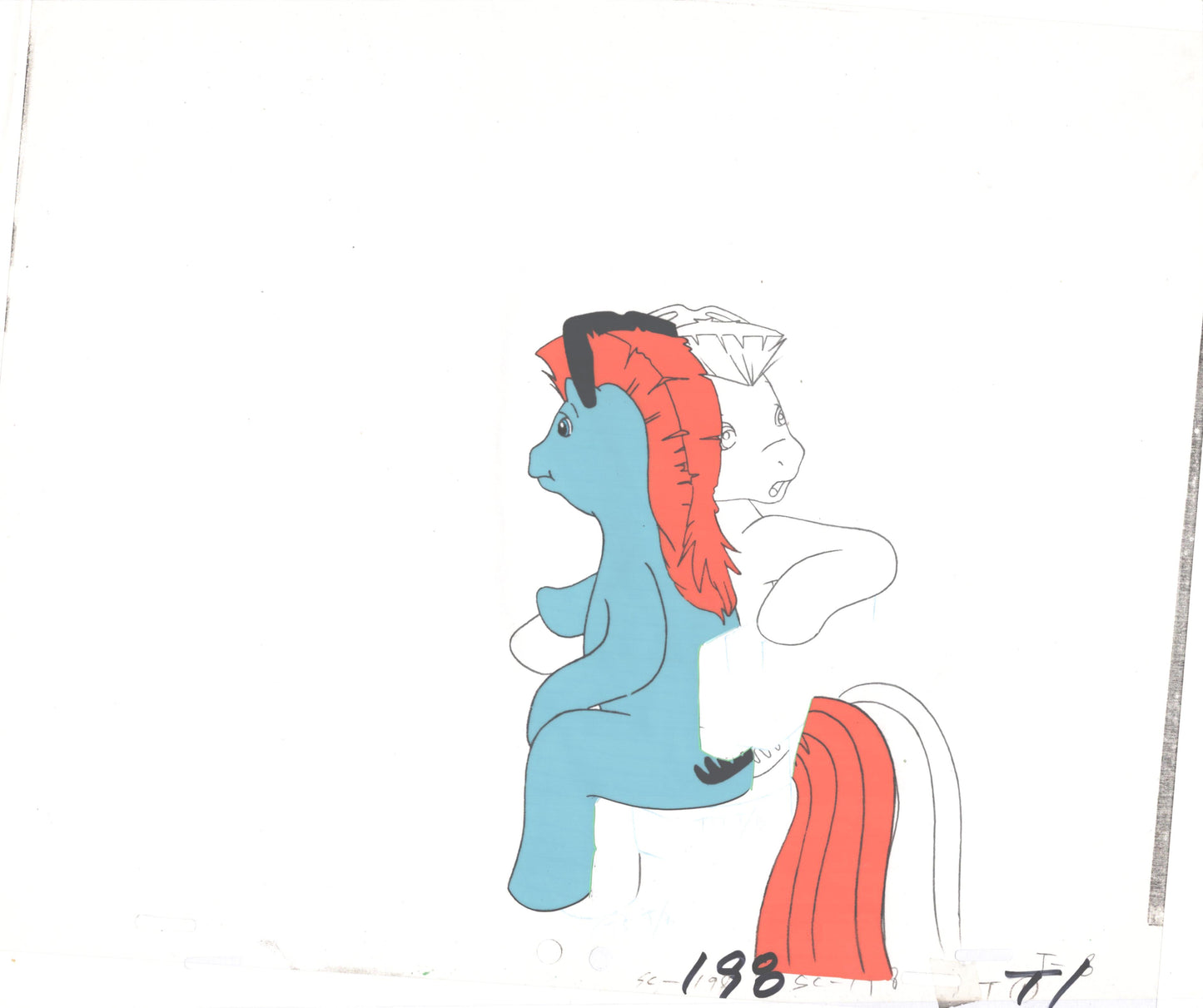 My Little Pony Original Production Animation Cel Hasbro Sunbow 1980s or 90s Used to Make the Cartoon 3-T1