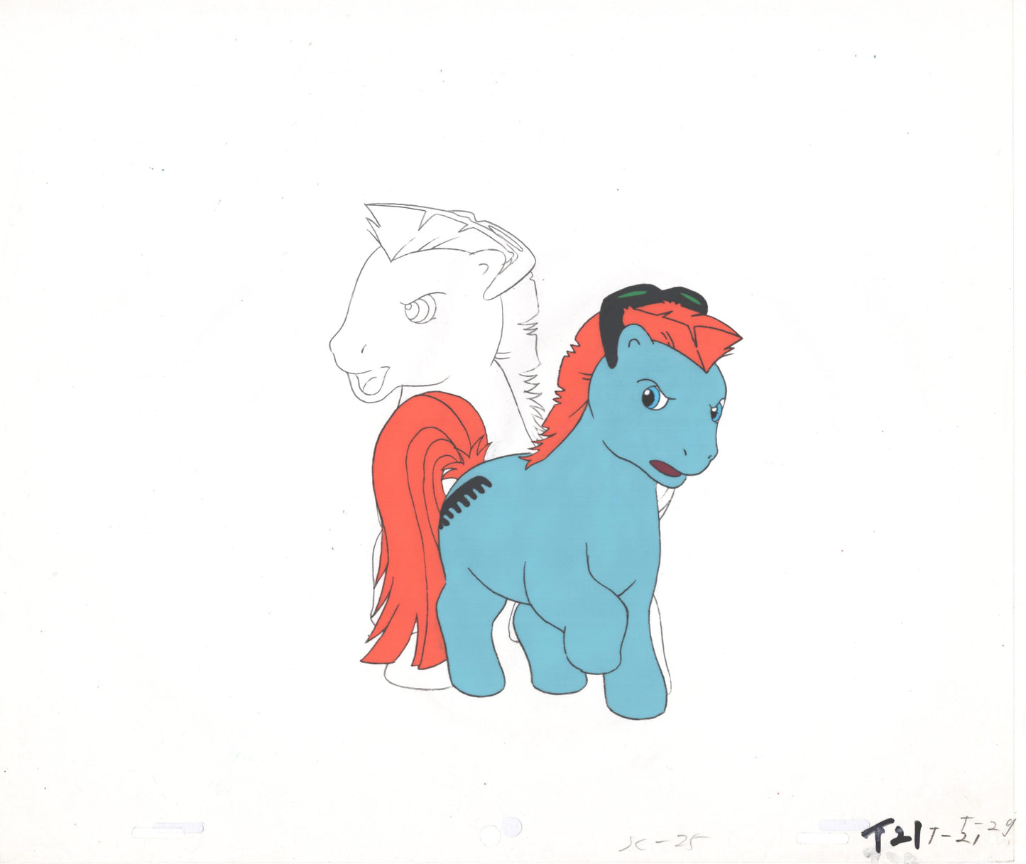 My Little Pony Original Production Animation Cel Hasbro Sunbow 1980s or 90s Used to Make the Cartoon 3-T21