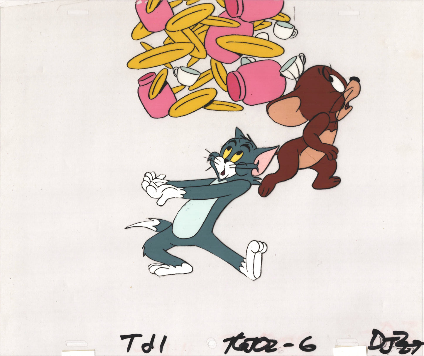 Tom & Jerry Cartoon Cel(s) Prop Animation n Drawing(s) Filmation 1980-82 G-22