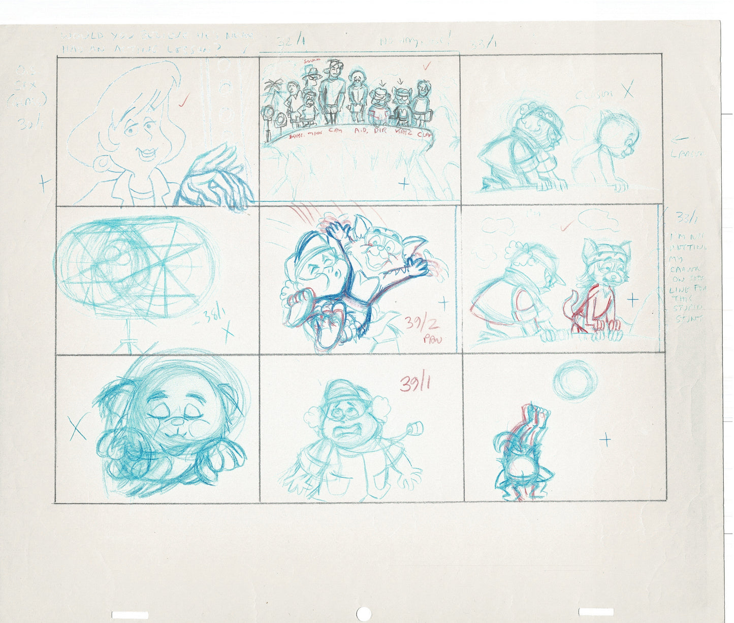 Tom & Jerry Kids Storyboard Hand-drawn Animation Hanna Barbera Babet 1992 S1-041