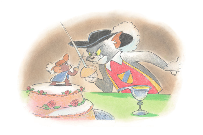Tom & Jerry Bob Singer SIGNED Limited Edition Giclee Print on Paper - Two Musketeers - PRINTERS PROOF Edition of 25