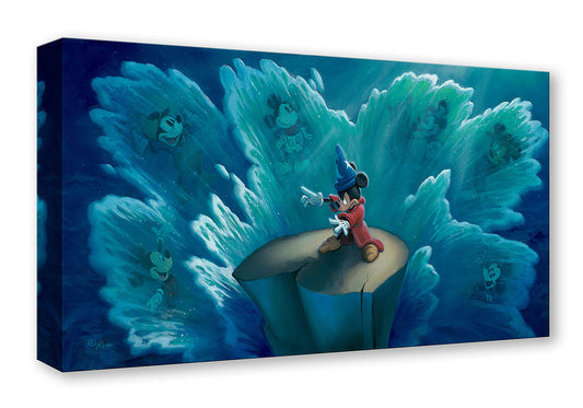 Mickey Mouse Sorcerer Fantasia Walt Disney Fine Art Rob Kaz Limited Edition of 1500 Treasures on Canvas Print ToC "Tides of Time"