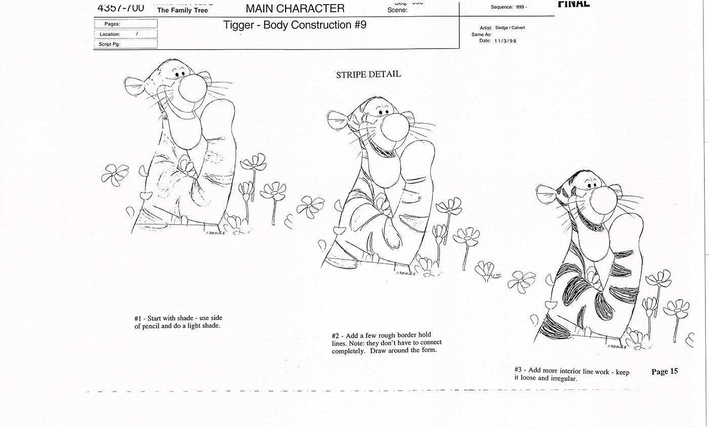 Tigger Movie Winnie the Pooh Disney Production Model COPY Animator Estate TM11