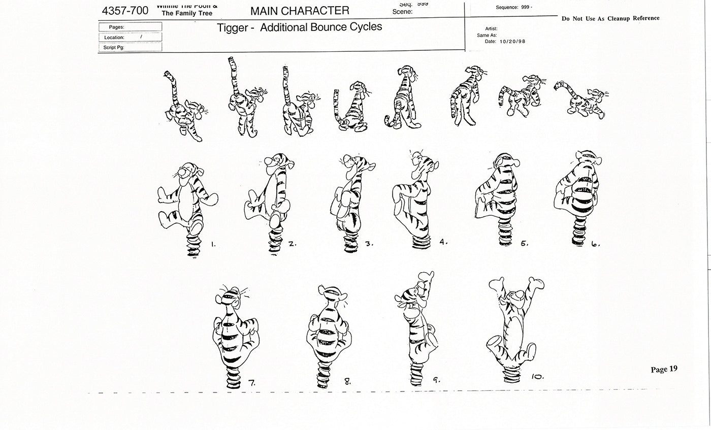 Tigger Movie Winnie the Pooh Disney Production Model COPY Animator Estate TM15