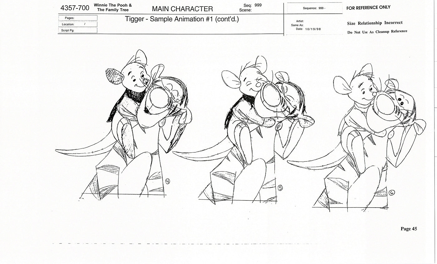 Tigger Movie Winnie the Pooh Disney Production Model COPY Animator Estate TM41