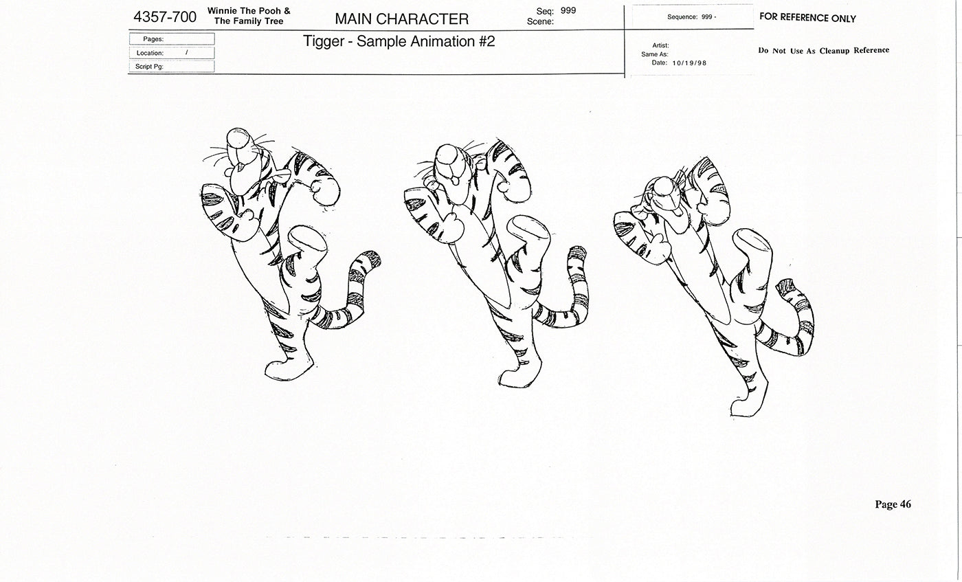 Tigger Movie Winnie the Pooh Disney Production Model COPY Animator Estate TM42