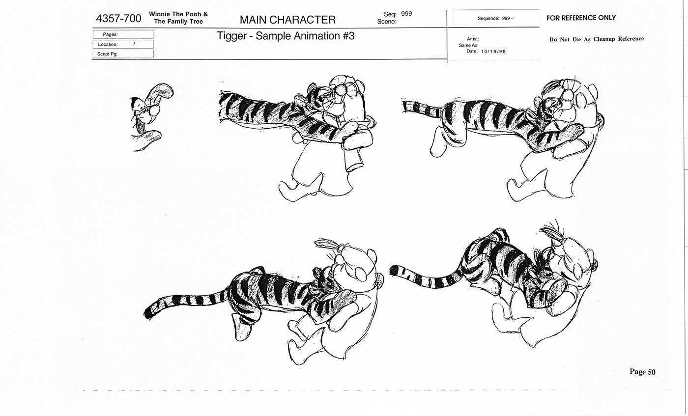Tigger Movie Winnie the Pooh Disney Production Model COPY Animator Estate TM47