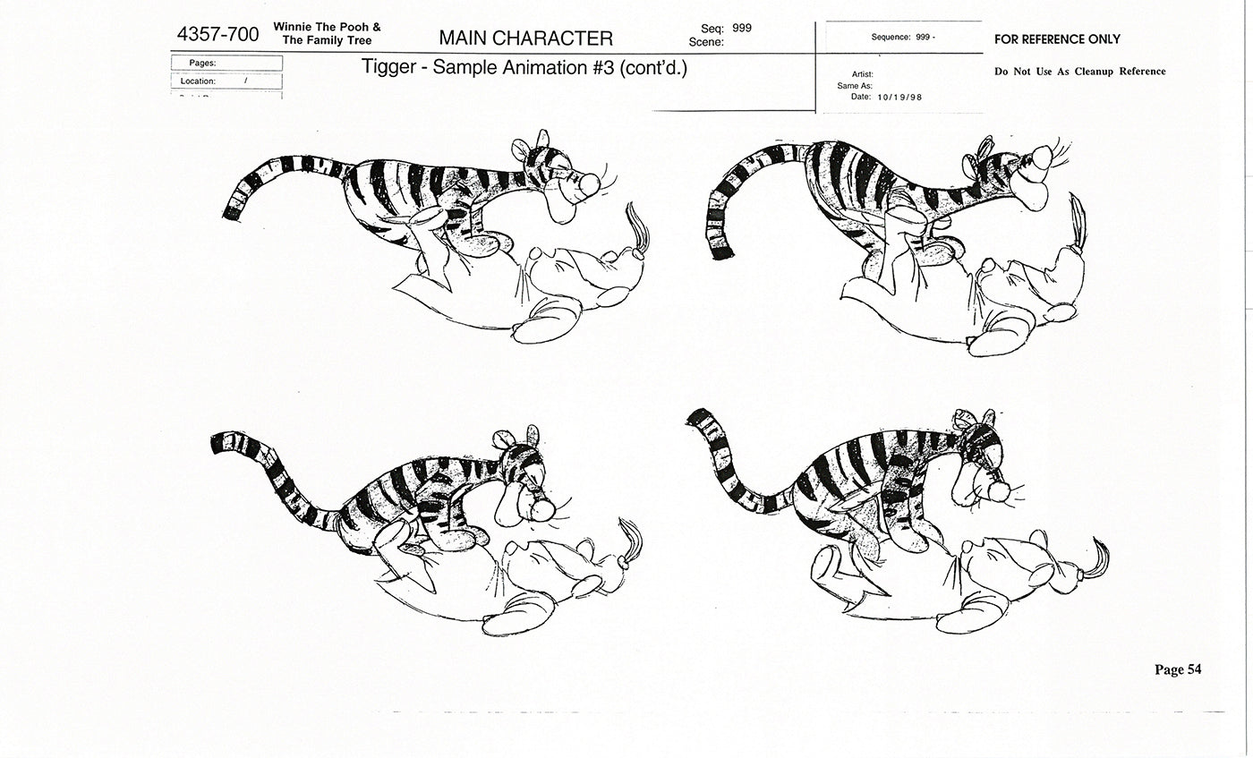 Tigger Movie Winnie the Pooh Disney Production Model COPY Animator Estate TM51
