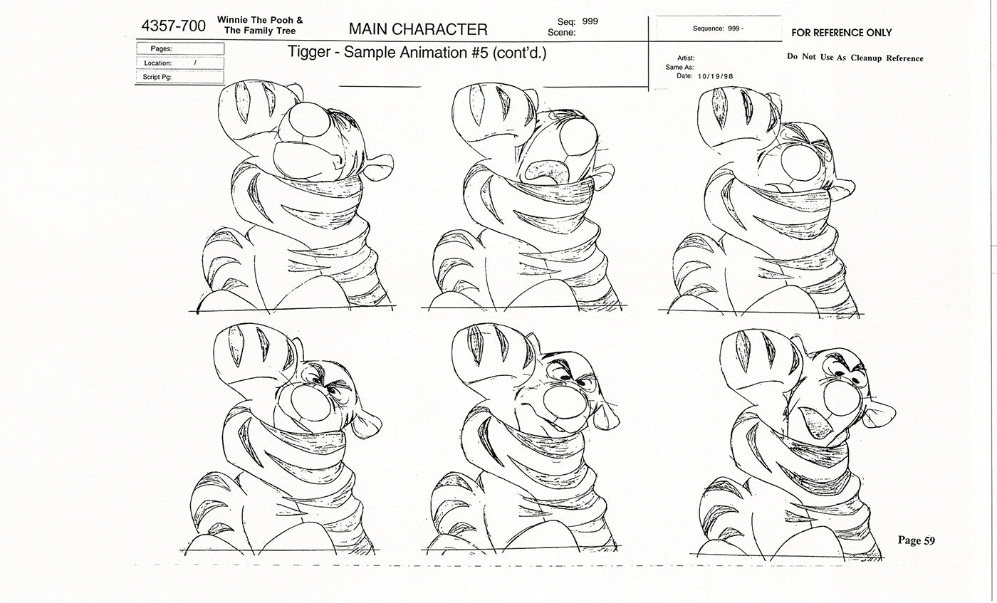 Tigger Movie Winnie the Pooh Disney Production Model COPY Animator Estate TM56