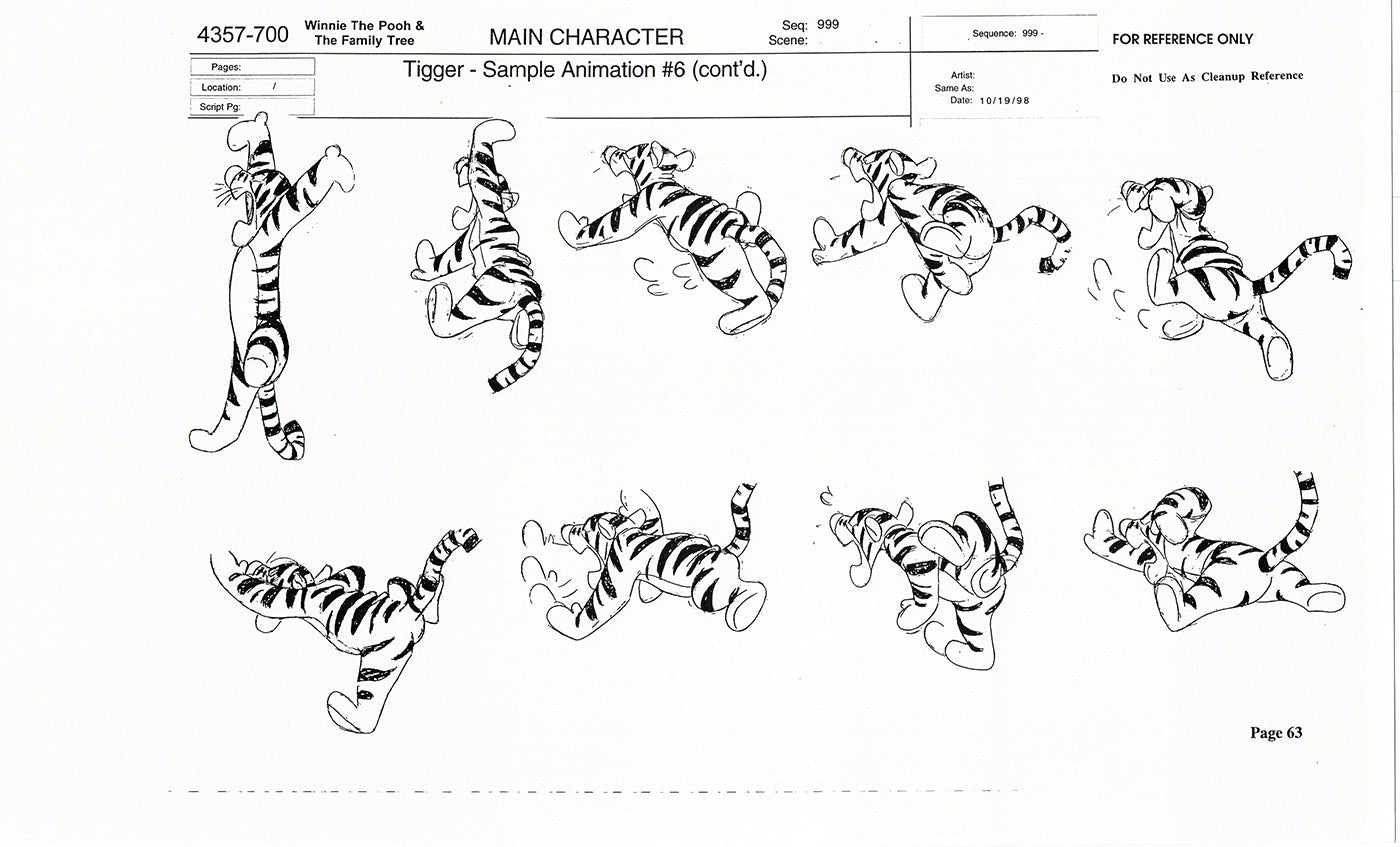 Tigger Movie Winnie the Pooh Disney Production Model COPY Animator Estate TM61