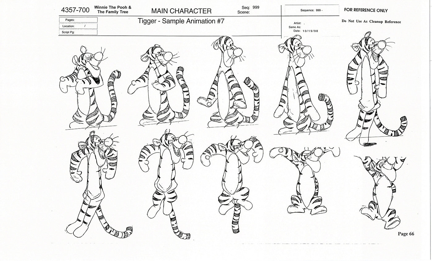 Tigger Movie Winnie the Pooh Disney Production Model COPY Animator Estate TM64