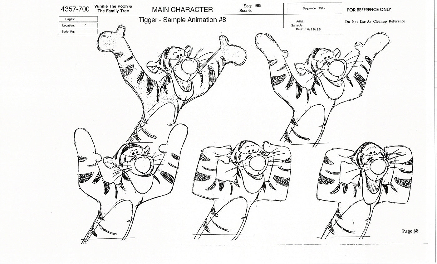 Tigger Movie Winnie the Pooh Disney Production Model COPY Animator Estate TM66