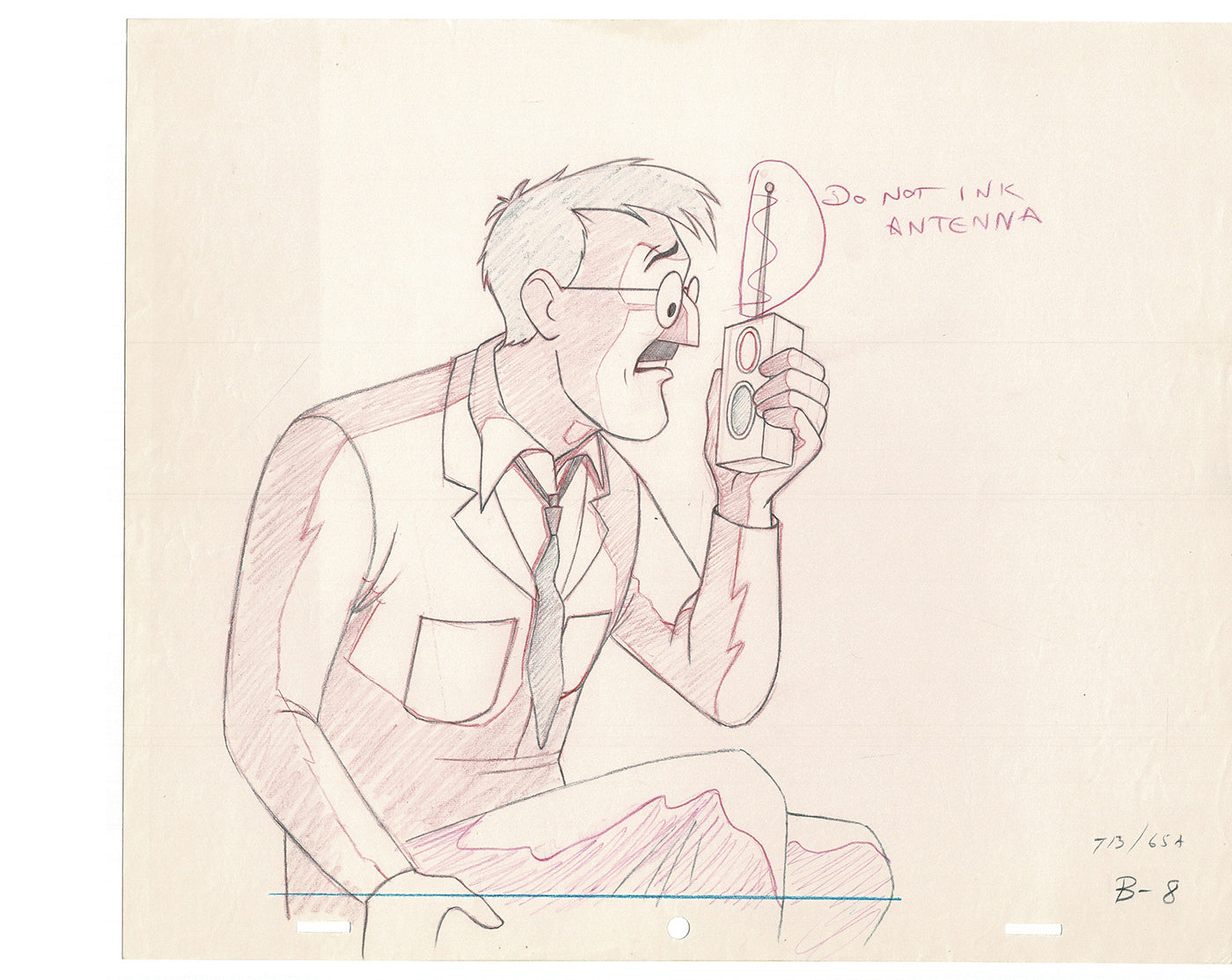 Tintin Adventures of Cartoon Animation Cel Drawing Herge 1957 to 1964 F-11