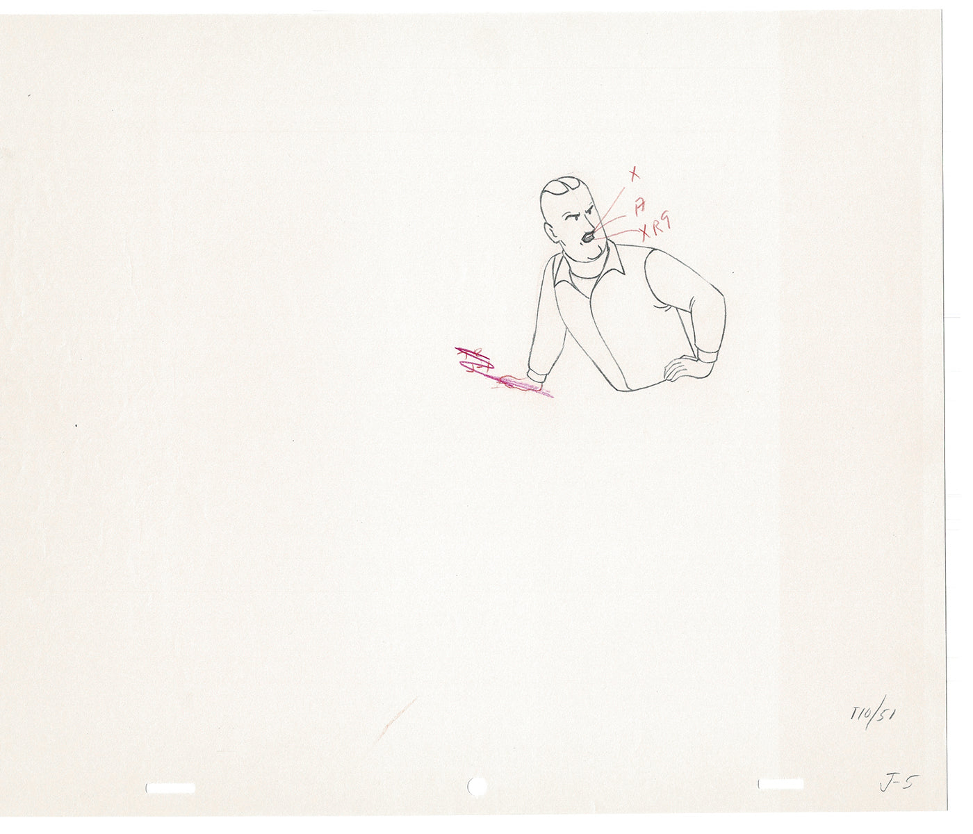 Tintin Adventures of Cartoon Animation Cel Drawing Herge 1957 to 1964 E10