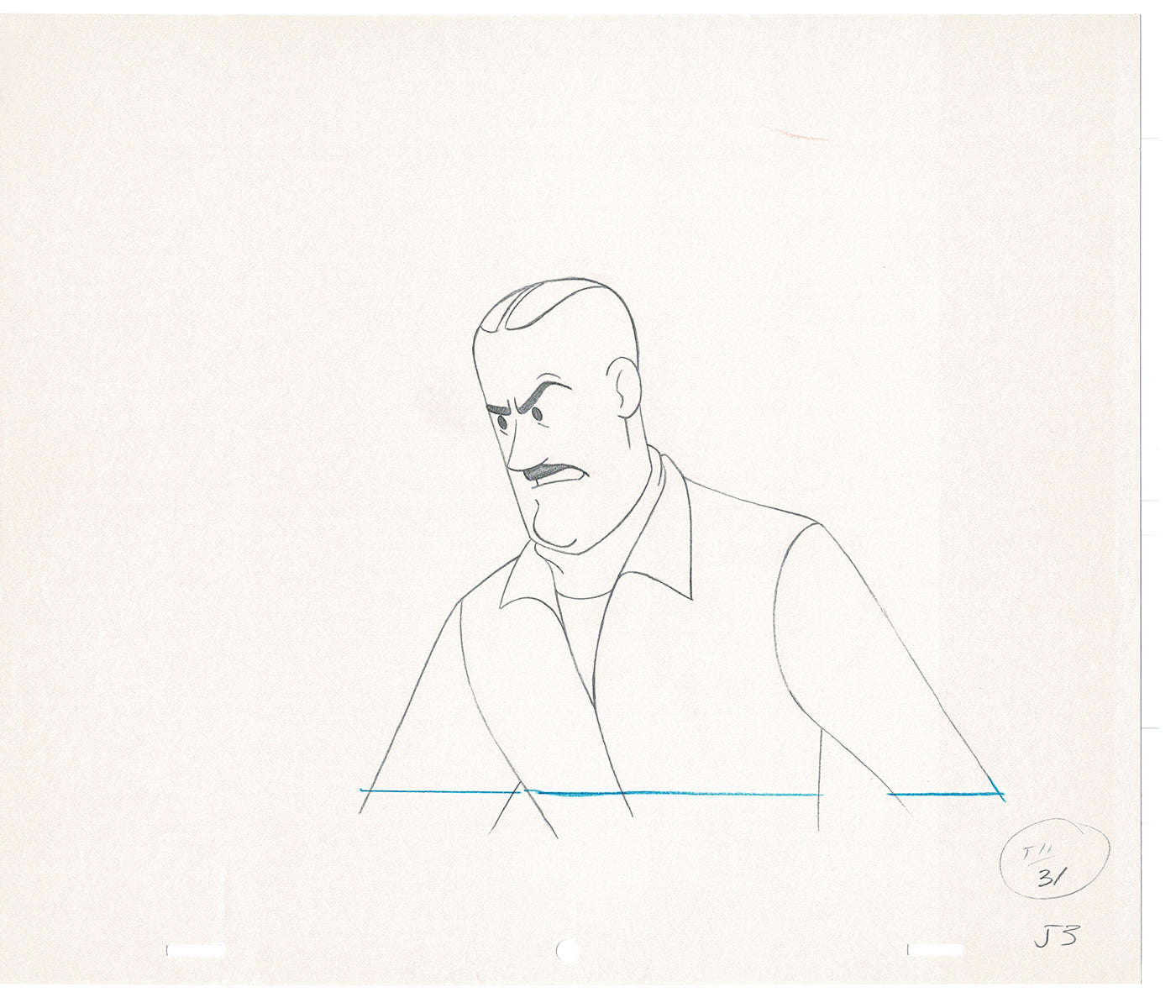 Tintin Adventures of Cartoon Animation Cel Drawing Herge 1957 to 1964 E15