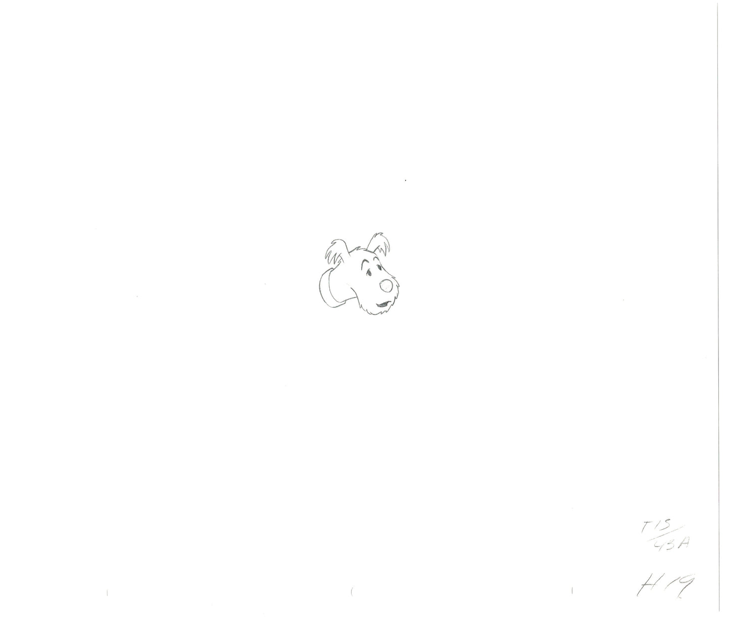 Herge Adventures of TinTin Cartoon Animation Cel Drawing 1957 to 1964 D-79