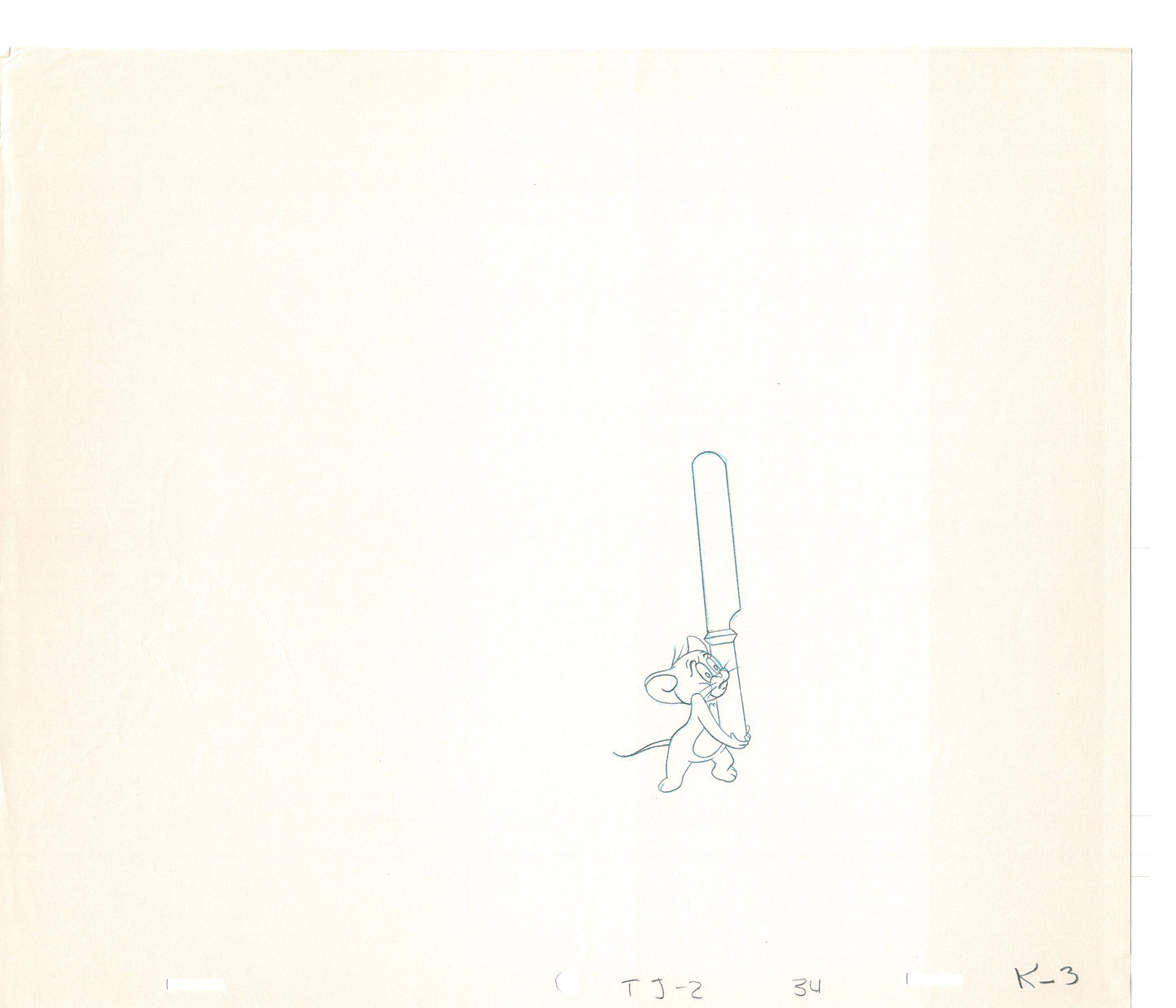Tom & Jerry 2 LOT of Cartoon Animation Cel Drawings Anime Prop from Filmation 1980-82 JD-11