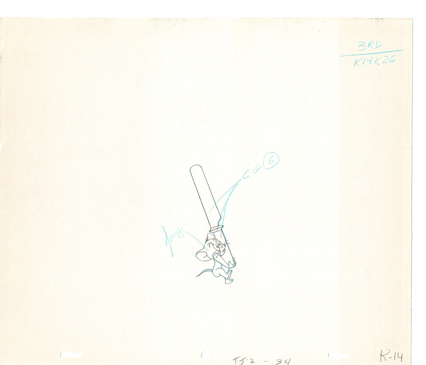 Tom & Jerry 2 LOT of Cartoon Animation Cel Drawings Anime Prop from Filmation 1980-82 JD-15