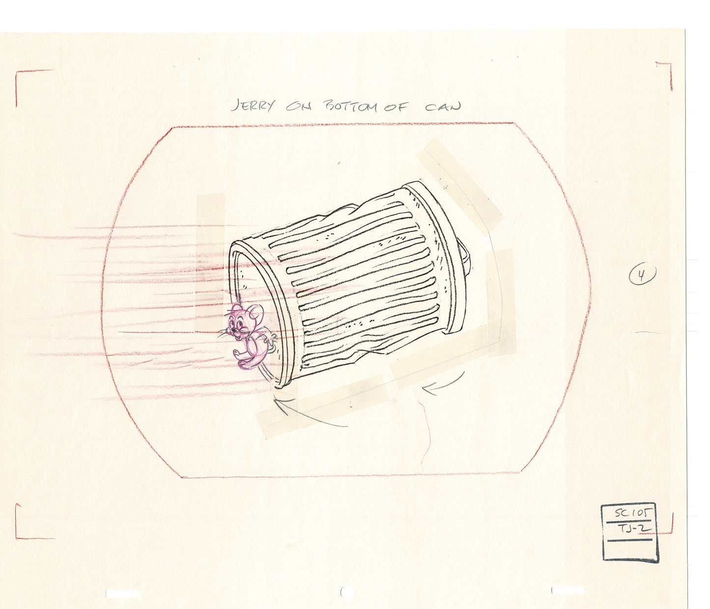 Tom & Jerry 2 LOT of Cartoon Animation Cel Drawings Anime Prop from Filmation 1980-82 JD-23