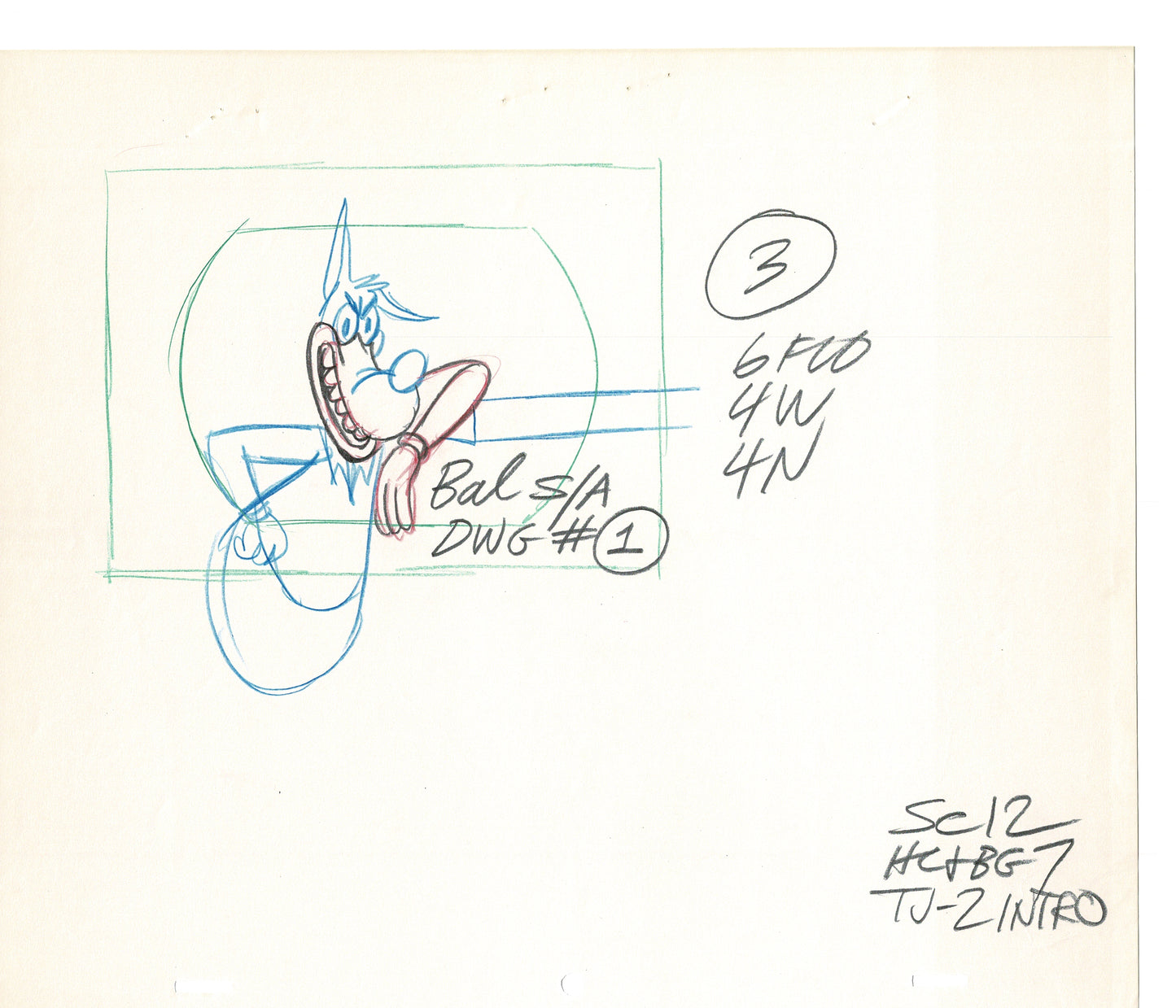 Tom & Jerry 2 LOT of Cartoon Animation Cel Drawings Anime Prop from Filmation 1980-82 TD-05