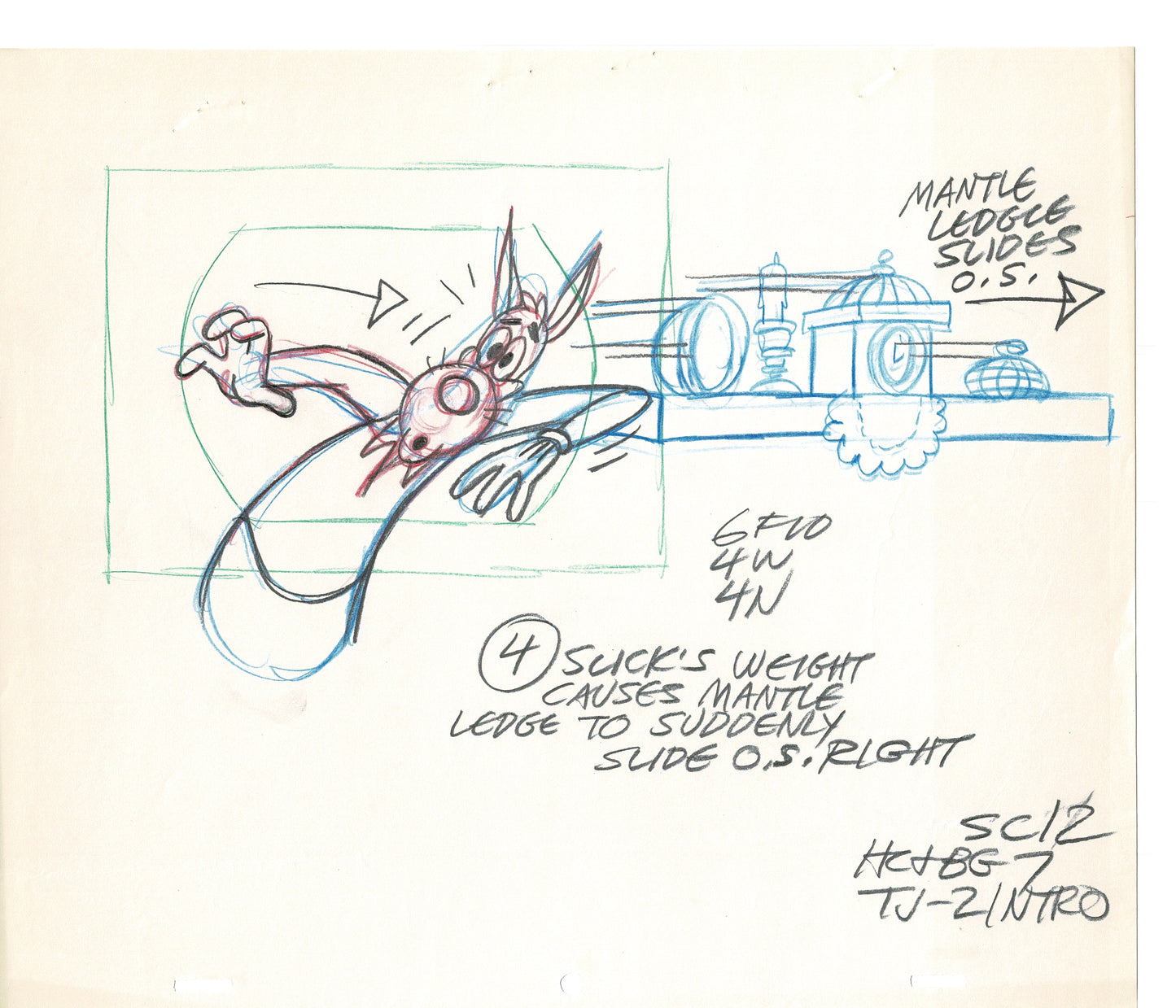 Tom & Jerry 2 LOT of Cartoon Animation Cel Drawings Anime Prop from Filmation 1980-82 TD-07