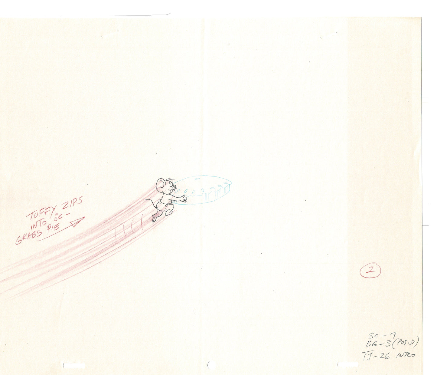 Tom & Jerry 2 LOT of Cartoon Animation Cel Drawings Anime Prop from Filmation 1980-82 TD-17