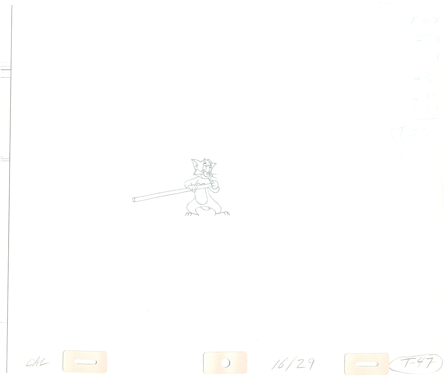 TOM AND JERRY The Movie Original Production Drawing Hanna Barbera 1992 Drawn by and from Estate of Animator Phil Babet b8