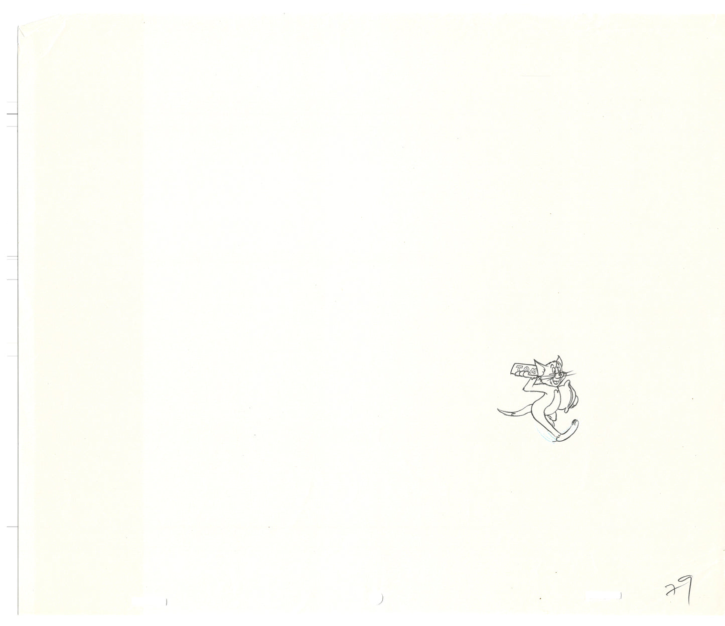 TOM AND JERRY The Movie Original Production Drawing Hanna Barbera 1992 Drawn by and from Estate of Animator Phil Babet b13