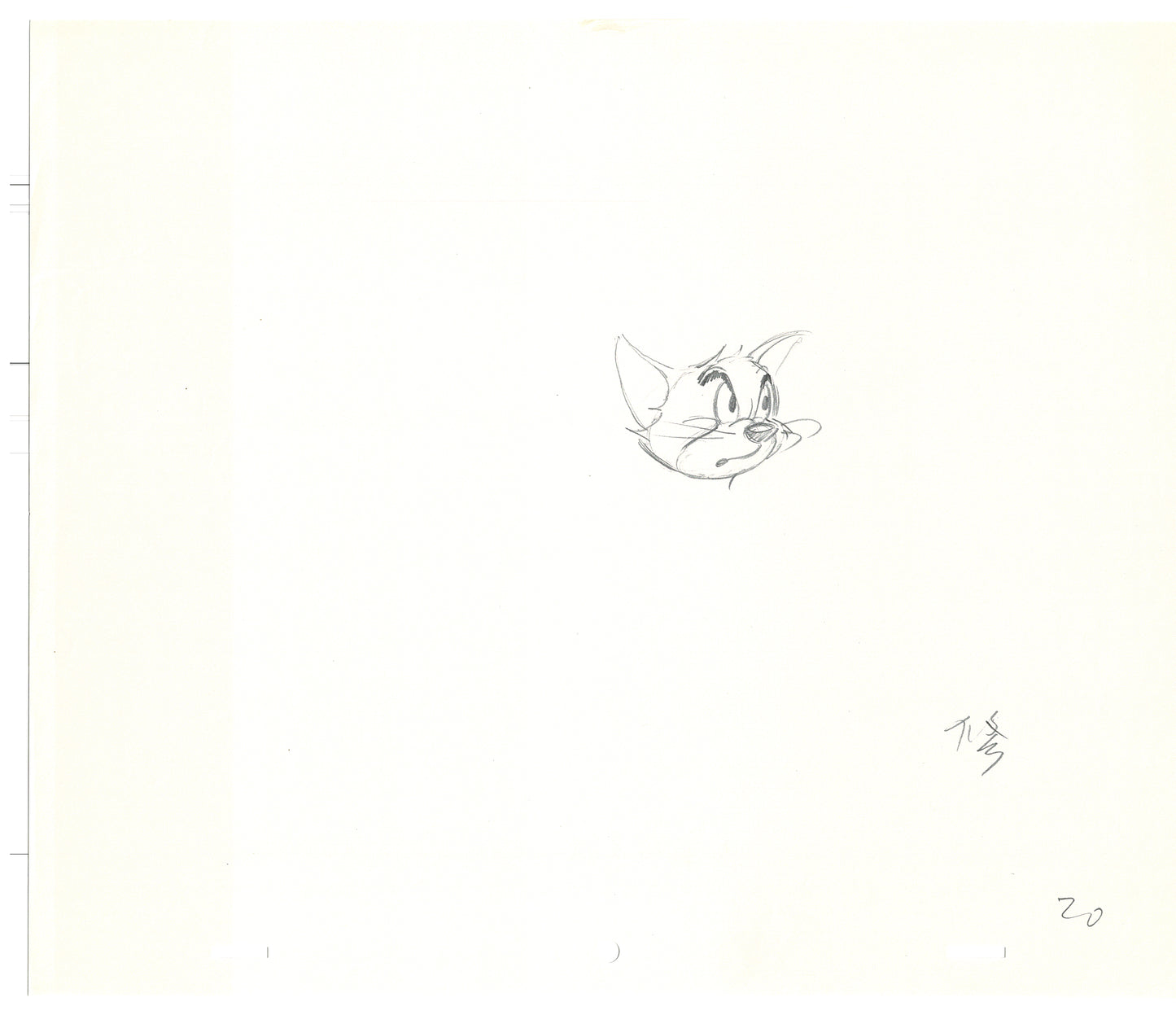 TOM AND JERRY The Movie Original Production Drawing Hanna Barbera 1992 Drawn by and from Estate of Animator Phil Babet b16