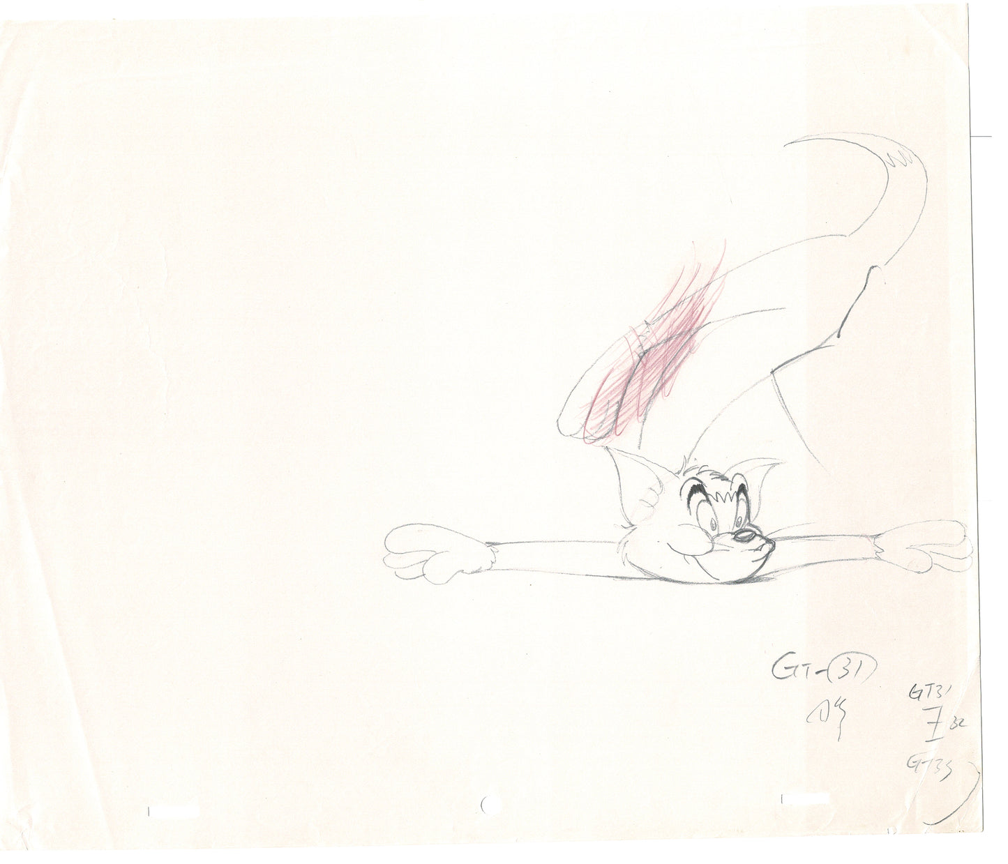 TOM AND JERRY The Movie Original Production Drawing Hanna Barbera 1992 Drawn by and from Estate of Animator Phil Babet b22