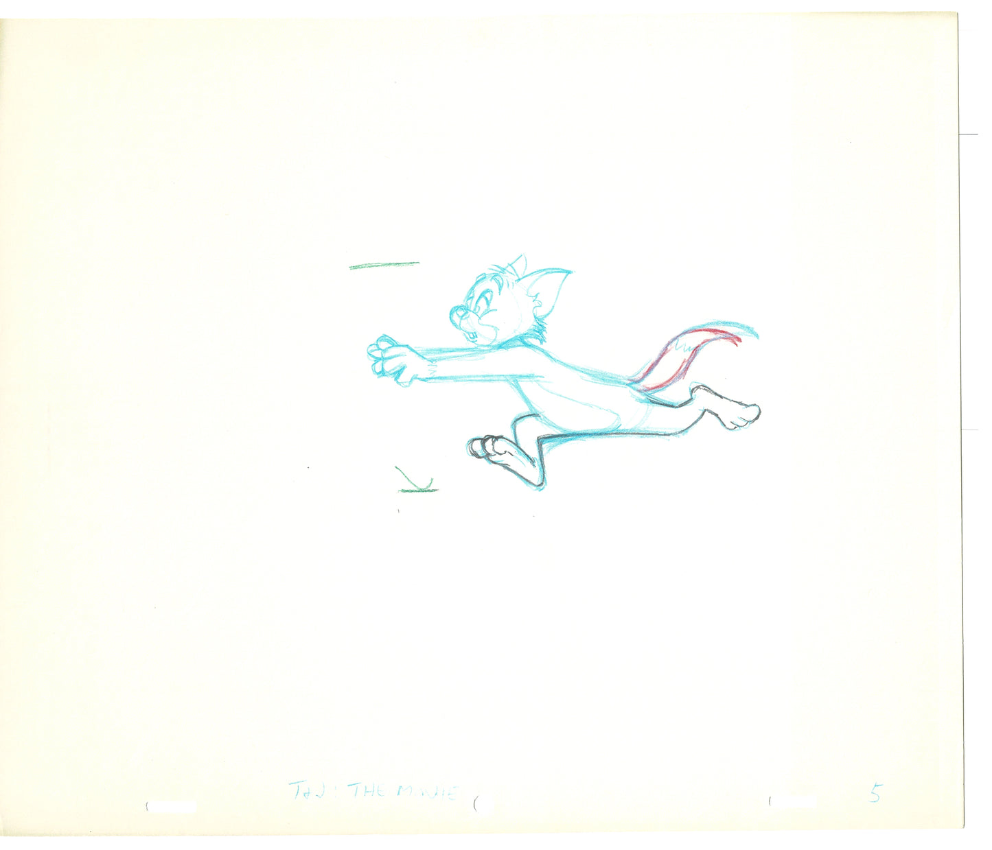 TOM AND JERRY The Movie Original Production Drawing Hanna Barbera 1992 Drawn by and from Estate of Animator Phil Babet b28