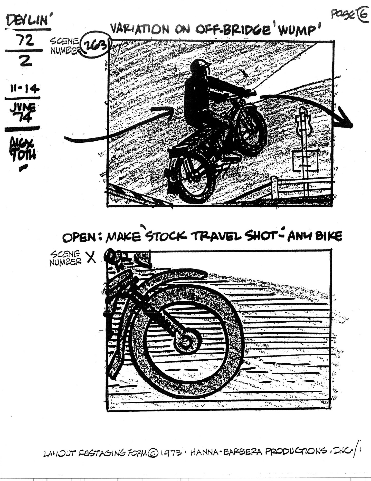 Alex Toth Devlin Model Sheet Copy Lot of 19 pages of 1974 Cartoon Hanna Barbera